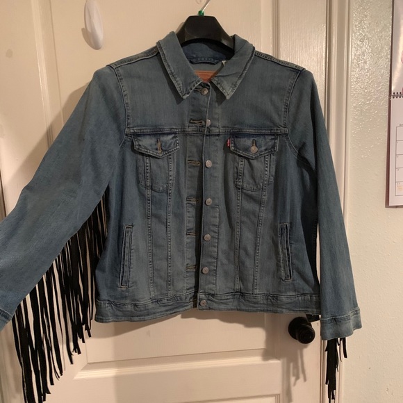 Diy Levis Fringe Jean Jacket 